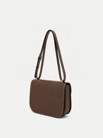 Veronica Beard | Dash Saddle Bag in Brown Leather Whiskey