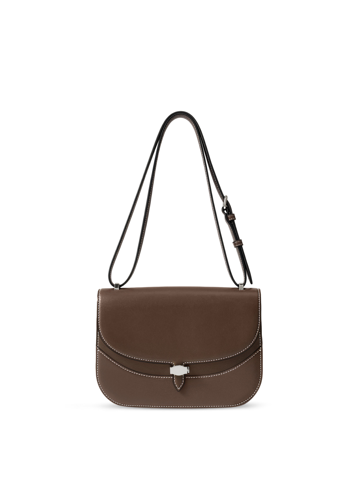 Veronica Beard | Dash Saddle Bag in Brown Leather Whiskey
