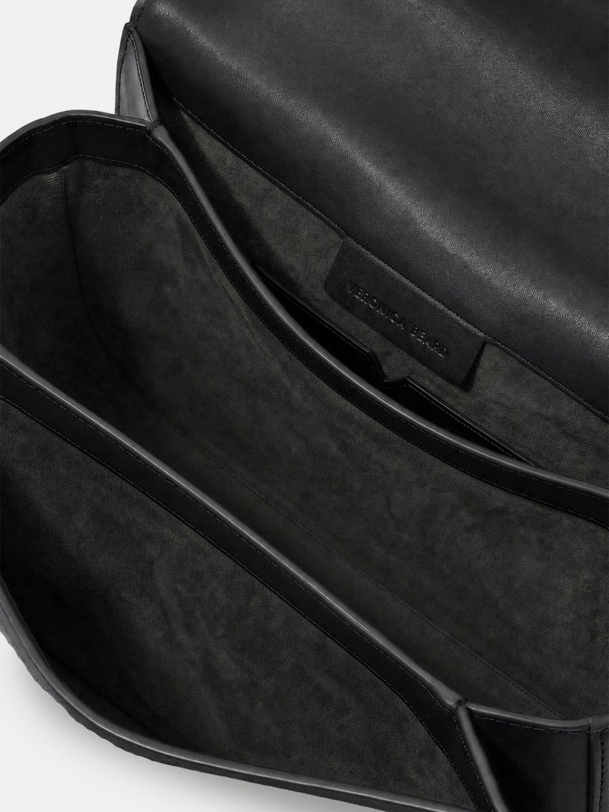 Veronica Beard | Dash Saddle Bag in Black Suede Black