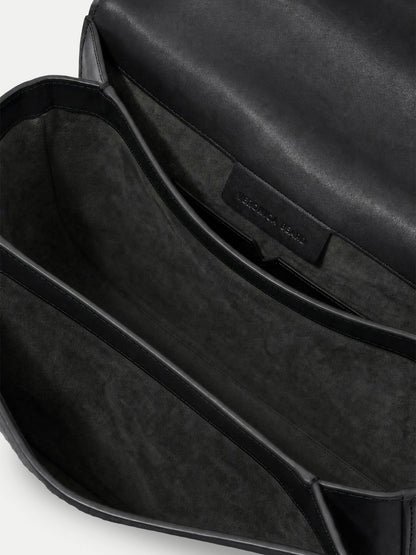 Veronica Beard | Dash Saddle Bag in Black Suede Black