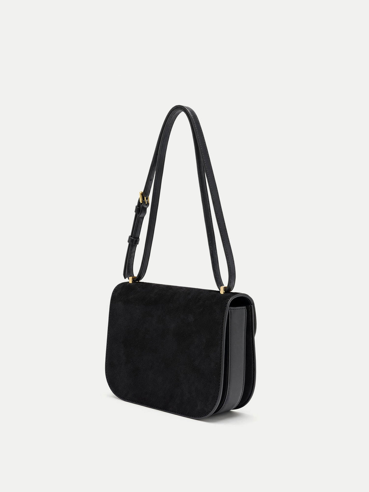 Veronica Beard | Dash Saddle Bag in Black Suede Black