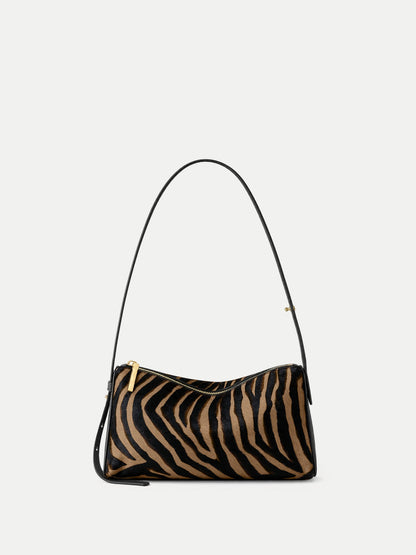 Veronica Beard | Zebra Calf Hair Prism Bag Tan Multi