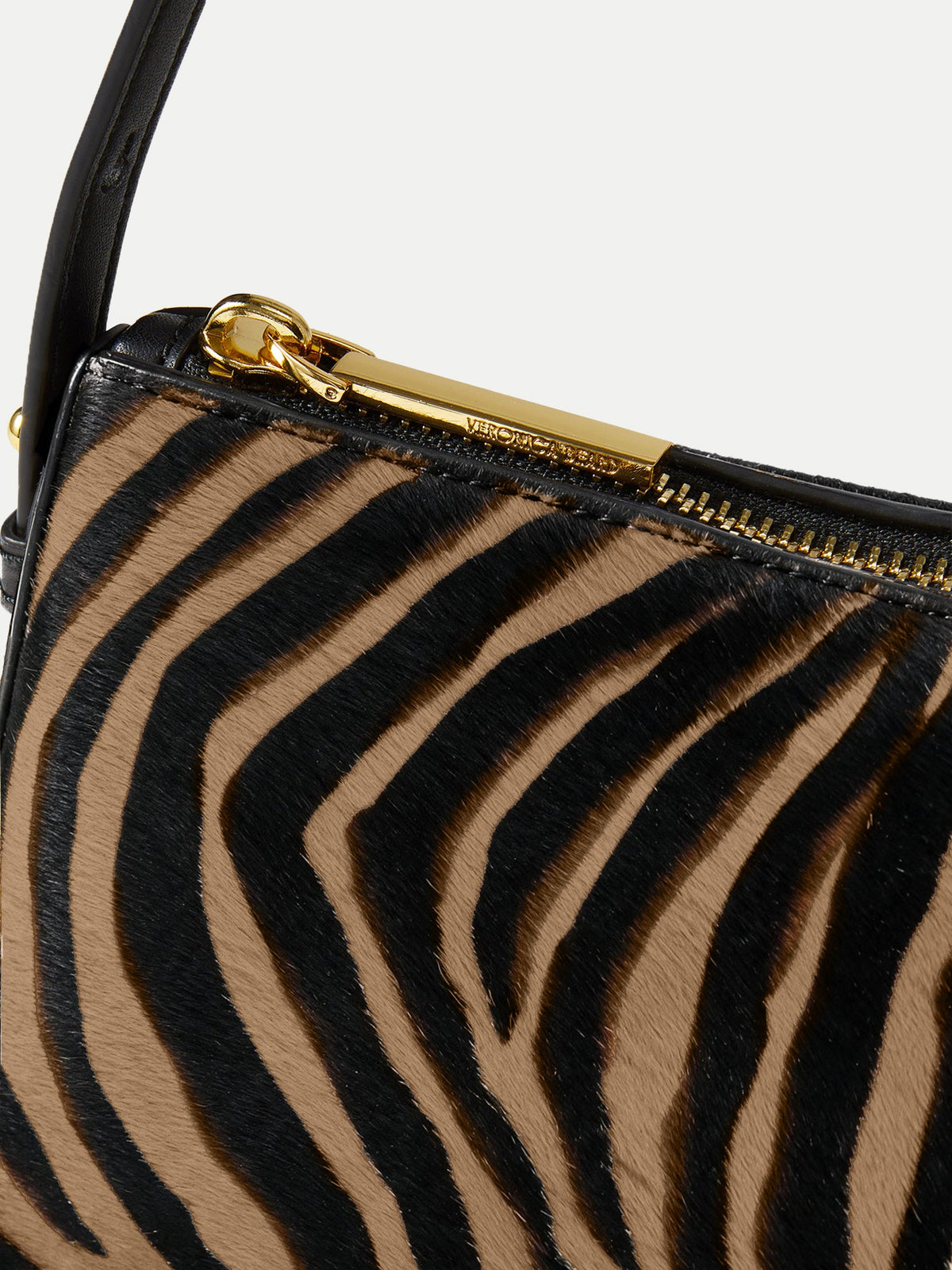 Veronica Beard | Zebra Calf Hair Prism Bag Tan Multi