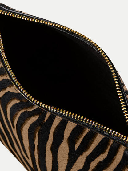Veronica Beard | Zebra Calf Hair Prism Bag Tan Multi