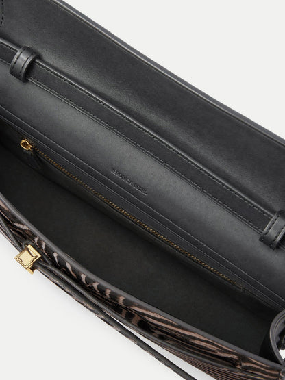 Veronica Beard | Calf Hair Veronica Beard Dash Clutch in Zebra Tan Multi