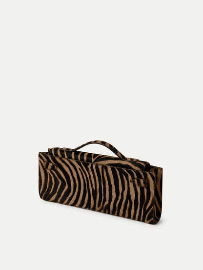 Veronica Beard | Calf Hair Veronica Beard Dash Clutch in Zebra Tan Multi