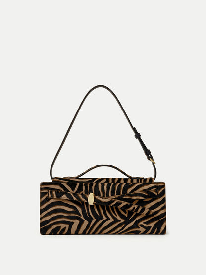 Veronica Beard | Calf Hair Veronica Beard Dash Clutch in Zebra Tan Multi