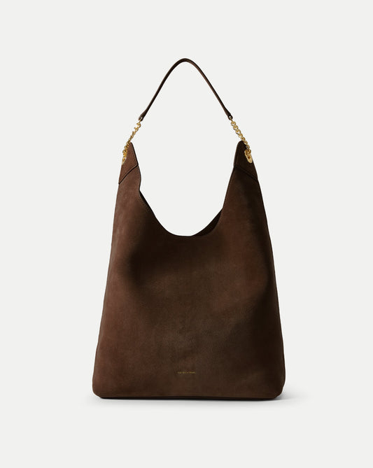 Veronica Beard | Jour Slouchy Shoulder Bag in Dark Brown Espresso
