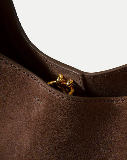 Veronica Beard | Jour Slouchy Shoulder Bag in Dark Brown Espresso