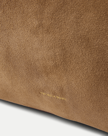 Veronica Beard | Jour Suede Shoulder Bag in Tan Bark Bark