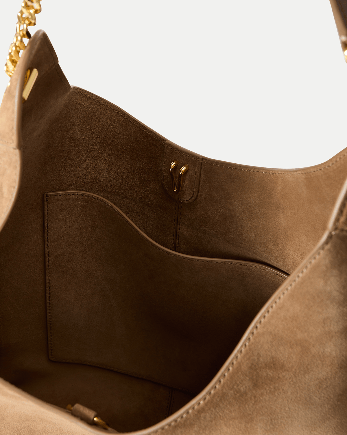 Veronica Beard | Jour Suede Shoulder Bag in Tan Bark Bark