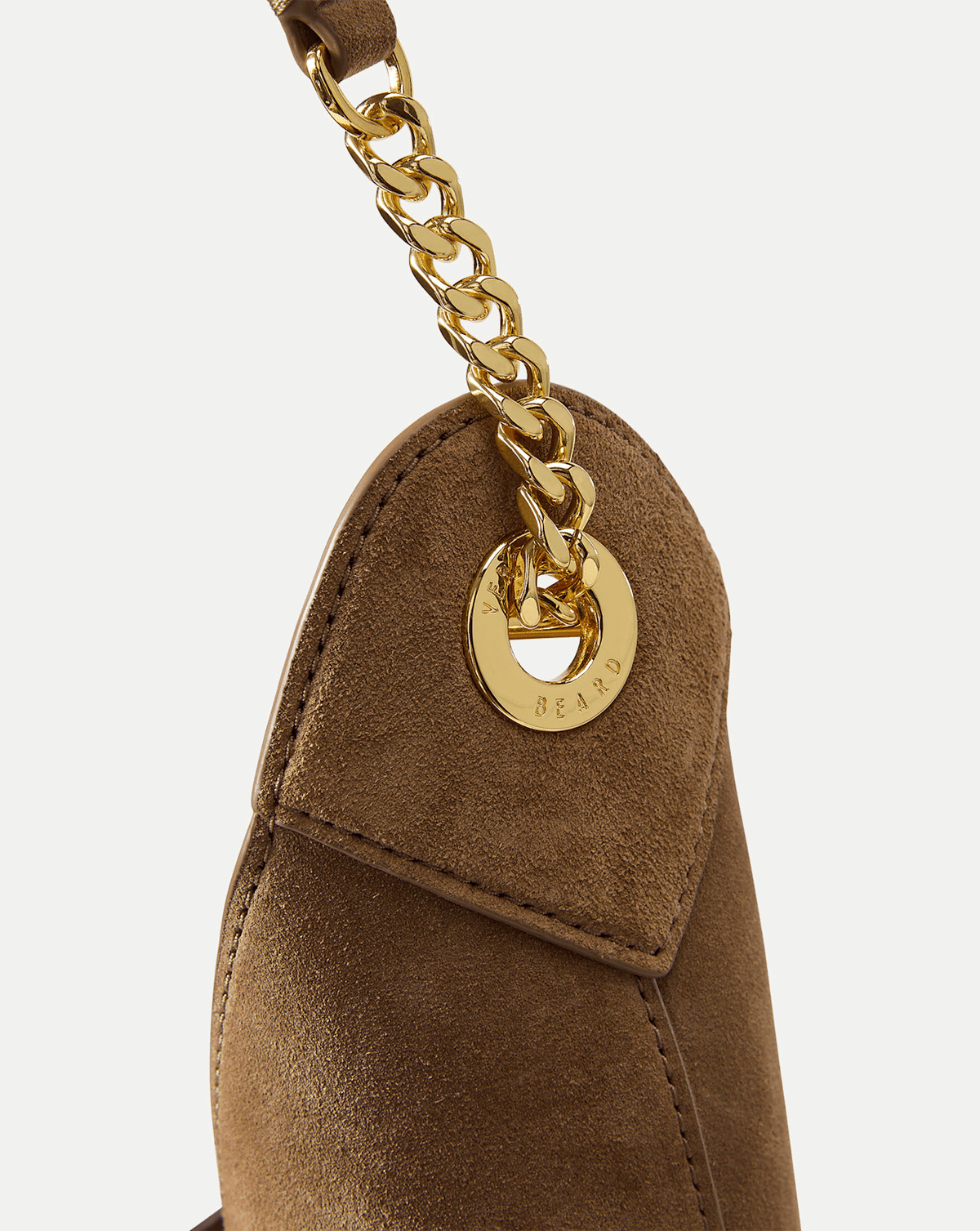 Veronica Beard | Jour Suede Shoulder Bag in Tan Bark Bark