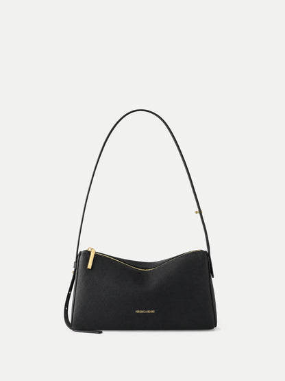 Veronica Beard | Prism Mini Shoulder Bag in Black Leather Black