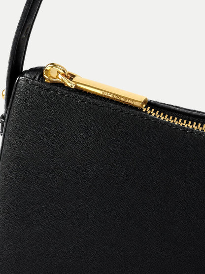Veronica Beard | Prism Mini Shoulder Bag in Black Leather Black