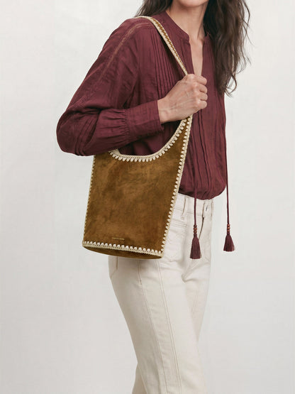 Veronica Beard | Whipstitch Loop Bag in Acorn Multi Acorn Multi