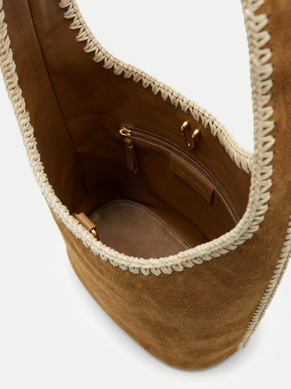 Veronica Beard | Whipstitch Loop Bag in Acorn Multi Acorn Multi