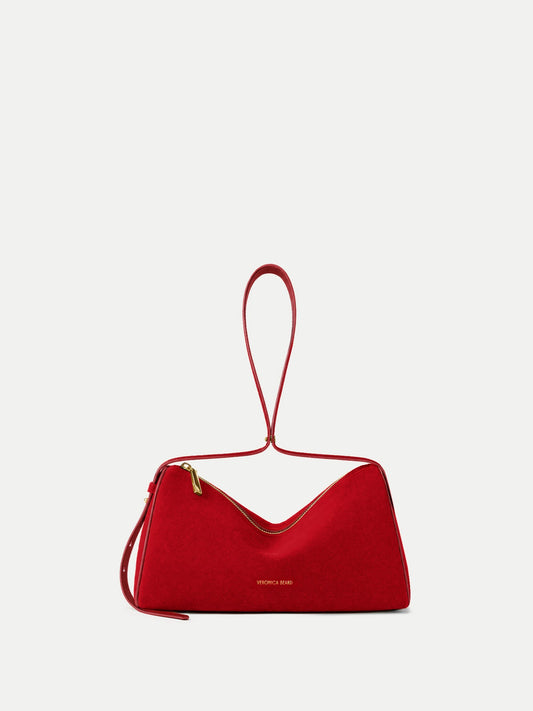 Veronica Beard | Prism Mini Bag in Red Suede Crimson