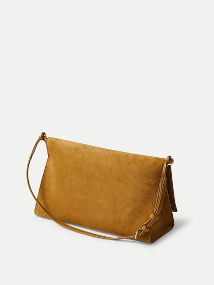 Veronica Beard | Tiger's Eye Cabochon Edit Bag in Tan Suede Acorn Acorn
