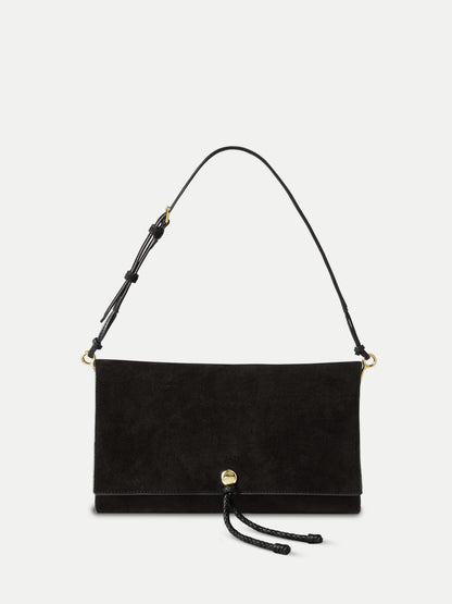 Veronica Beard | Edit Bag in Black Suede Black