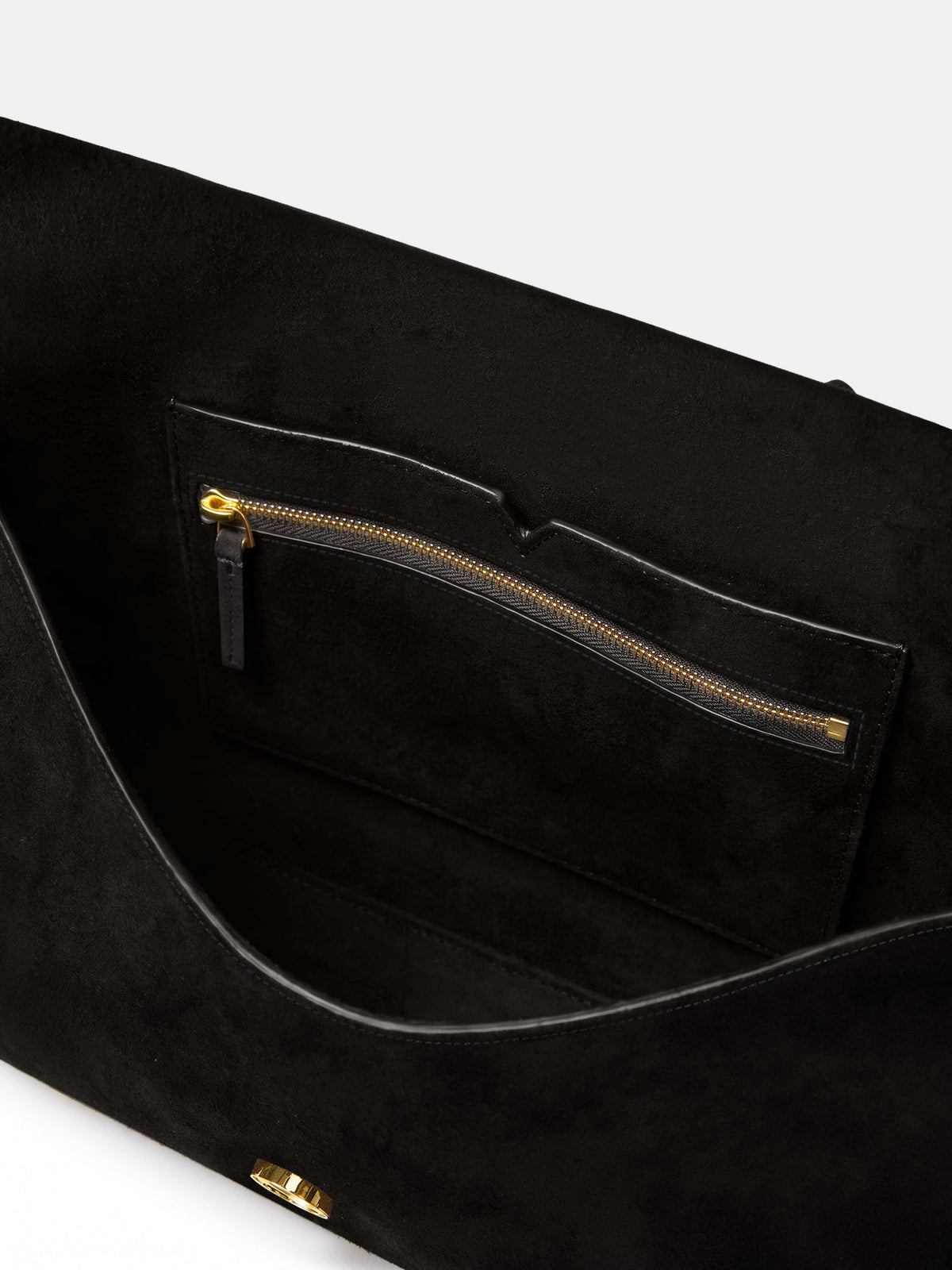 Veronica Beard | Edit Bag in Black Suede Black