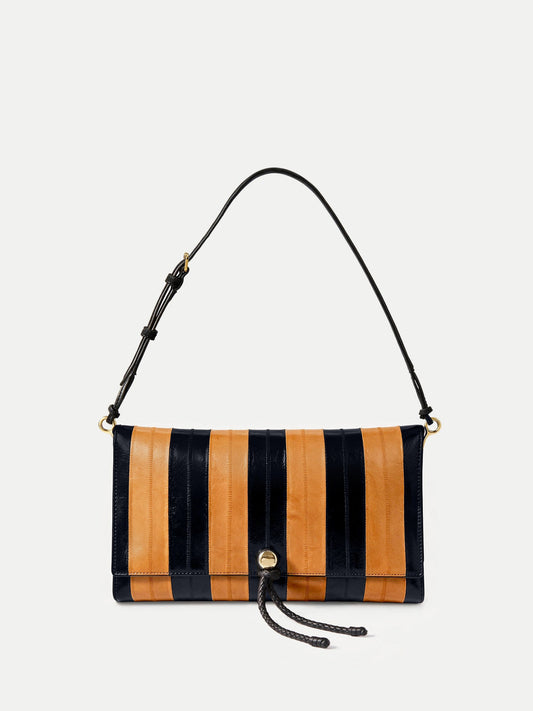 Veronica Beard | Edit Bag in Tan & Black Stripes Acorn Multi Acorn Multi