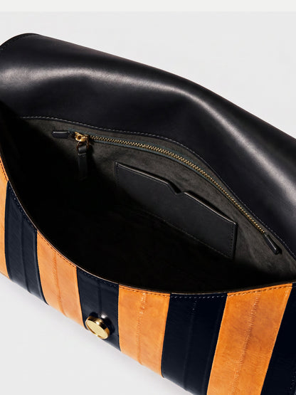 Veronica Beard | Edit Bag in Tan & Black Stripes Acorn Multi Acorn Multi