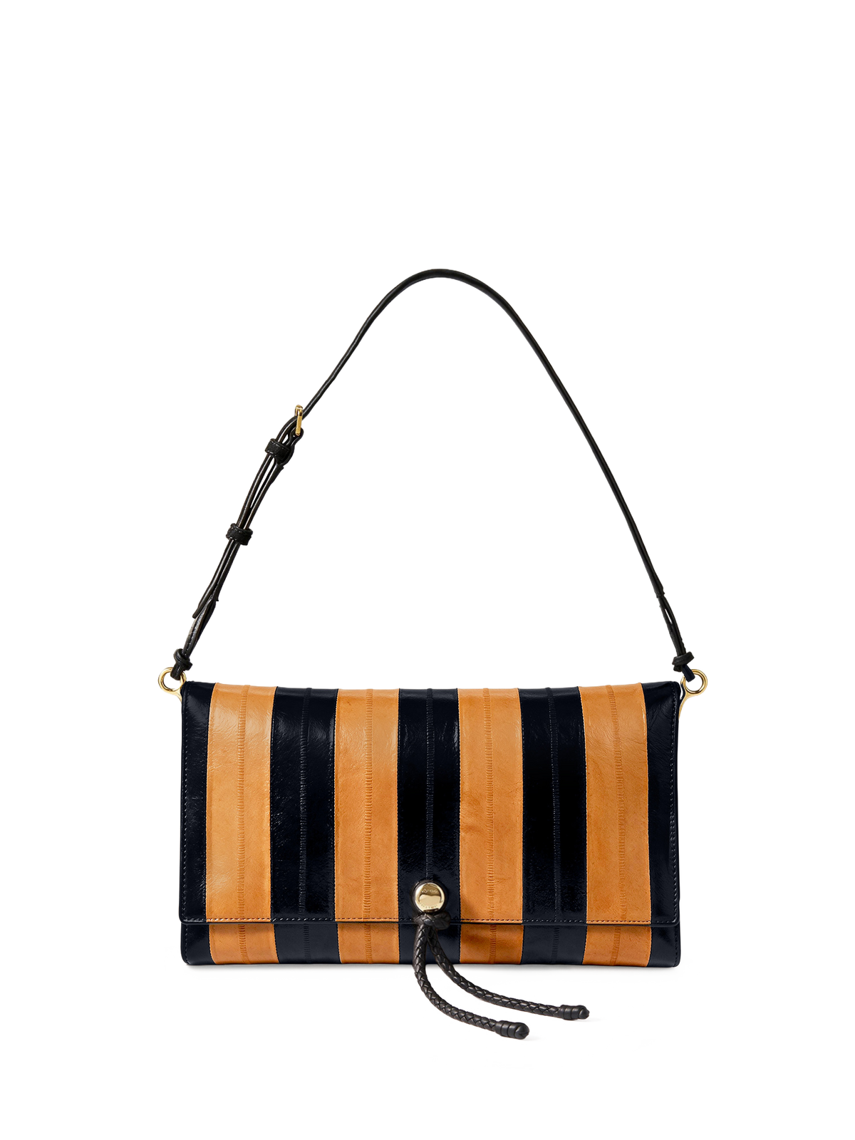 Veronica Beard | Edit Bag in Tan & Black Stripes Acorn Multi Acorn Multi