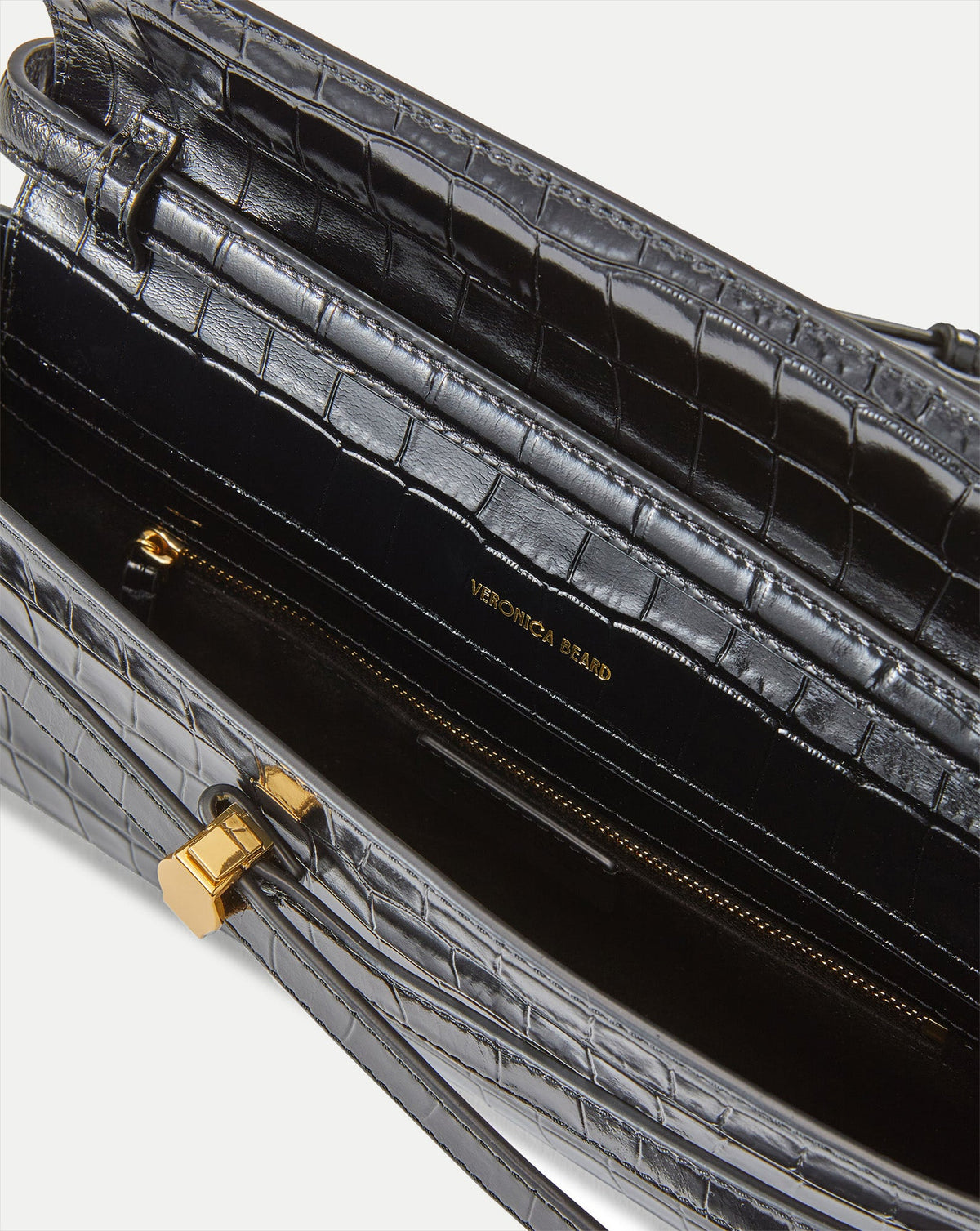 Veronica Beard | Veronica Beard Dash Clutch in Black Black Croc