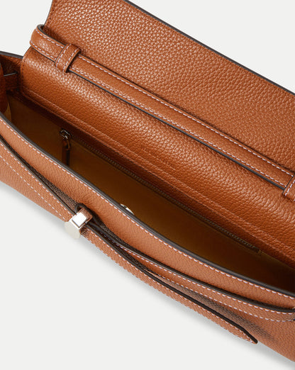 Veronica Beard | Veronica Beard Dash Clutch in Tan Leather Hazelwood Hazelwood