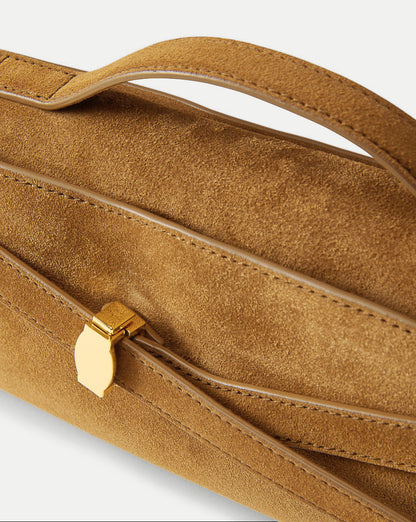 Veronica Beard | Veronica Beard Suede Dash Clutch in Light Brown Acorn Acorn
