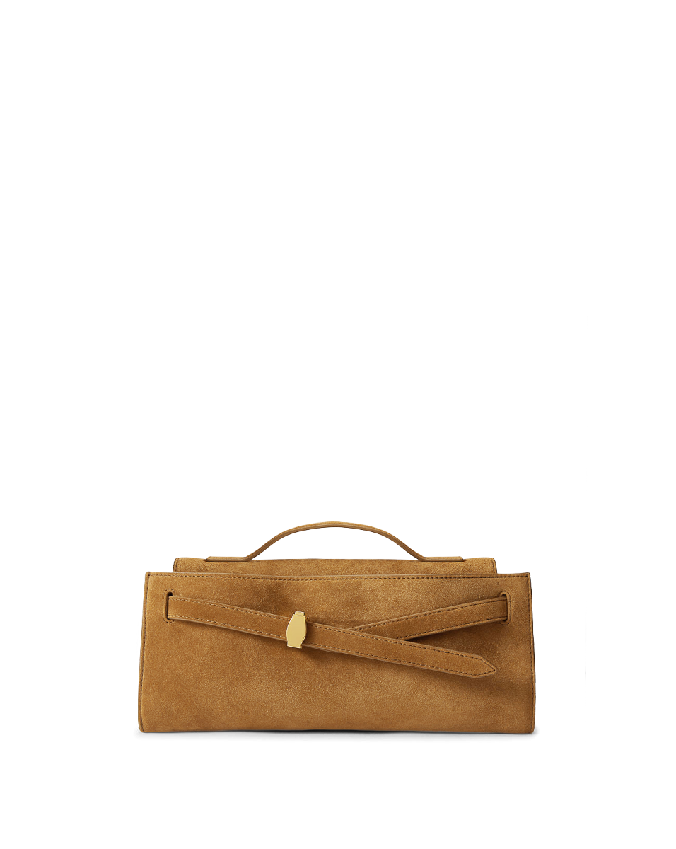 Veronica Beard | Veronica Beard Suede Dash Clutch in Light Brown Acorn Acorn