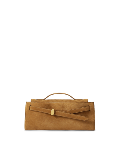 Veronica Beard | Veronica Beard Suede Dash Clutch in Light Brown Acorn Acorn