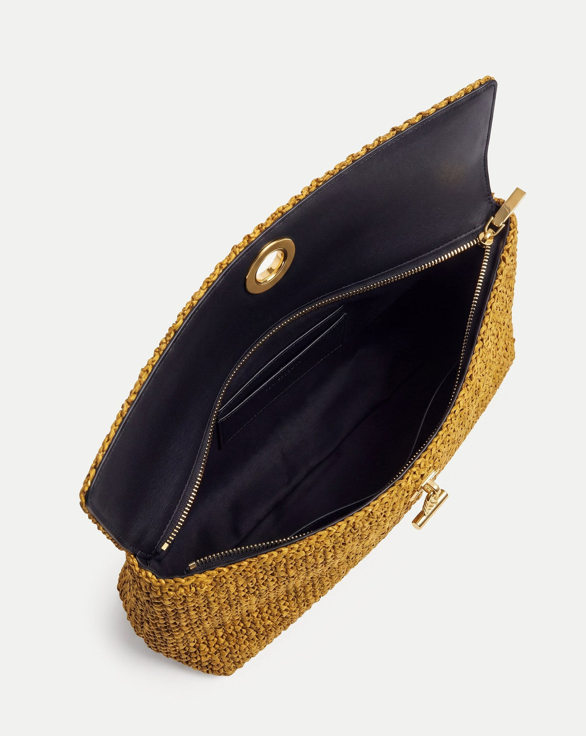 Veronica Beard | Raffia Anchor Clutch in Gold Gold