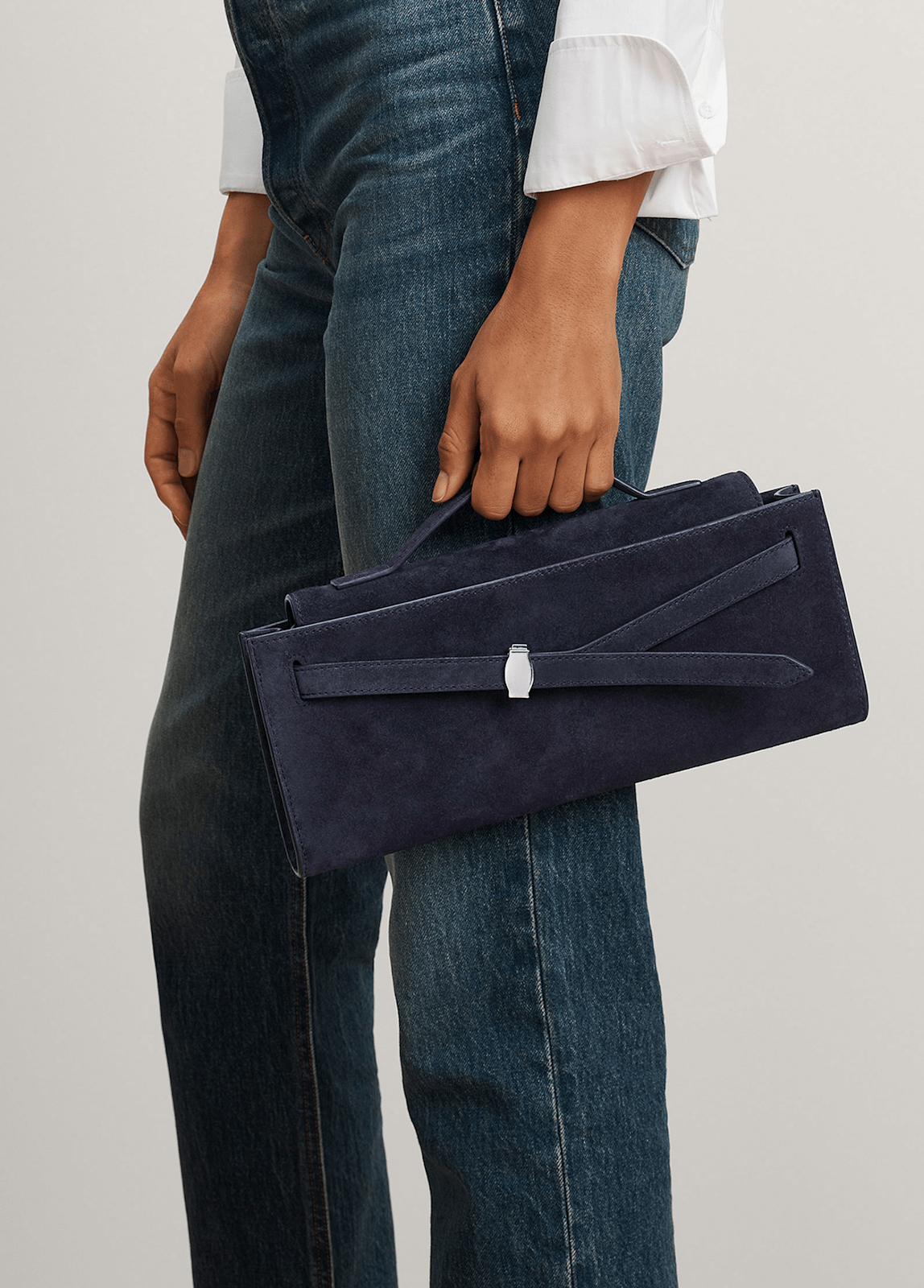 Veronica Beard | Veronica Beard Dash Clutch in Navy Seude Navy