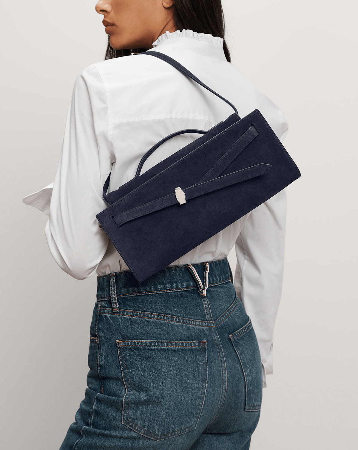 Veronica Beard | Veronica Beard Dash Clutch in Navy Seude Navy