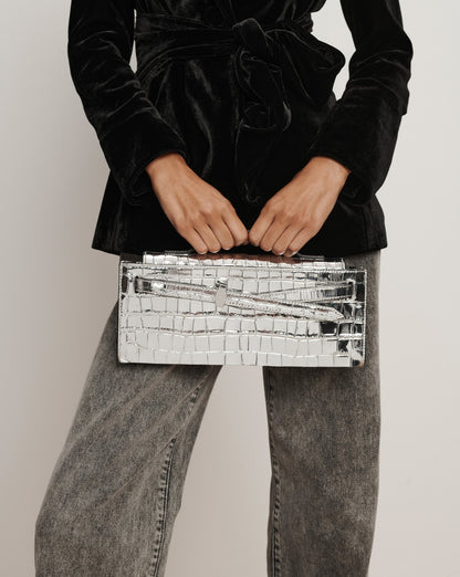 Veronica Beard | Veronica Beard Dash Clutch in Silver Silver