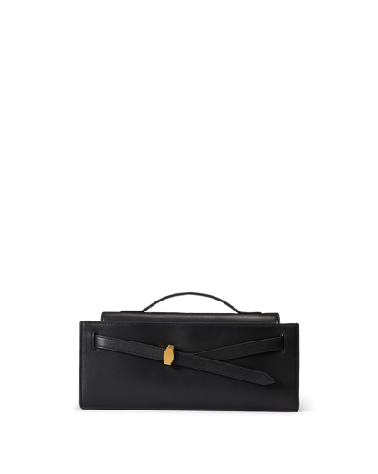 Veronica Beard | Veronica Beard Dash Clutch Bag in Black With Gold Hardware Black