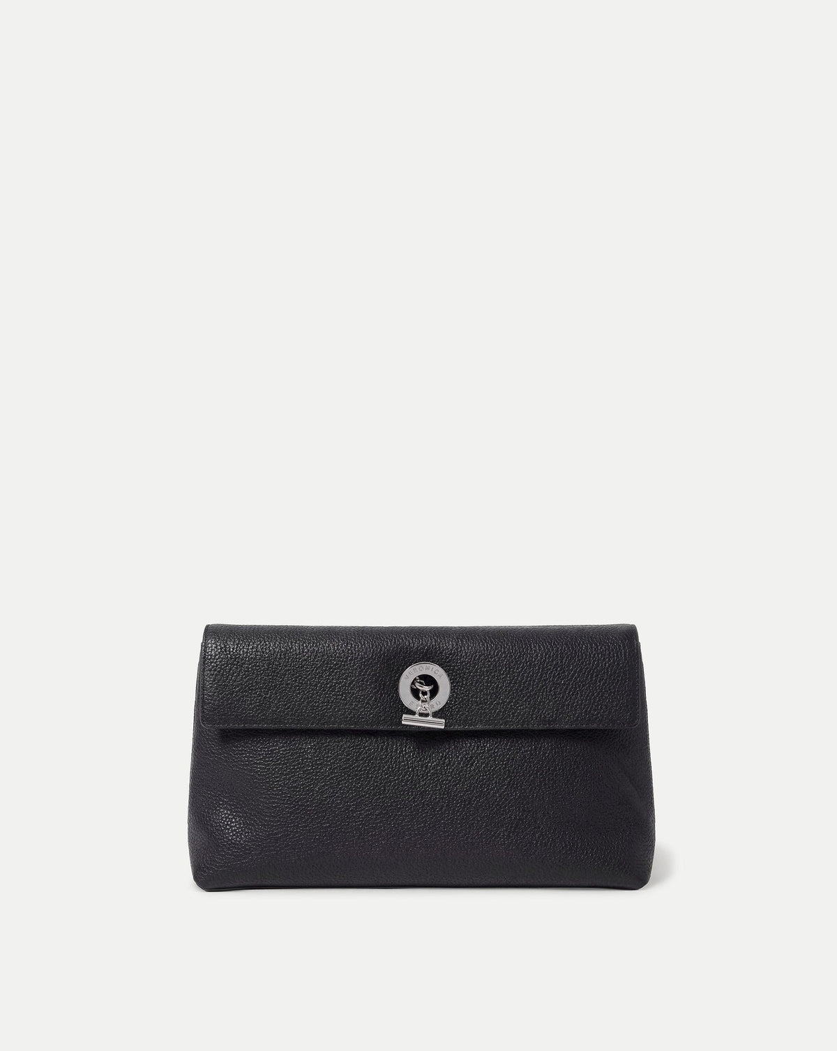 Veronica Beard | Anchor Clutch in Black Pebbled Leather Black