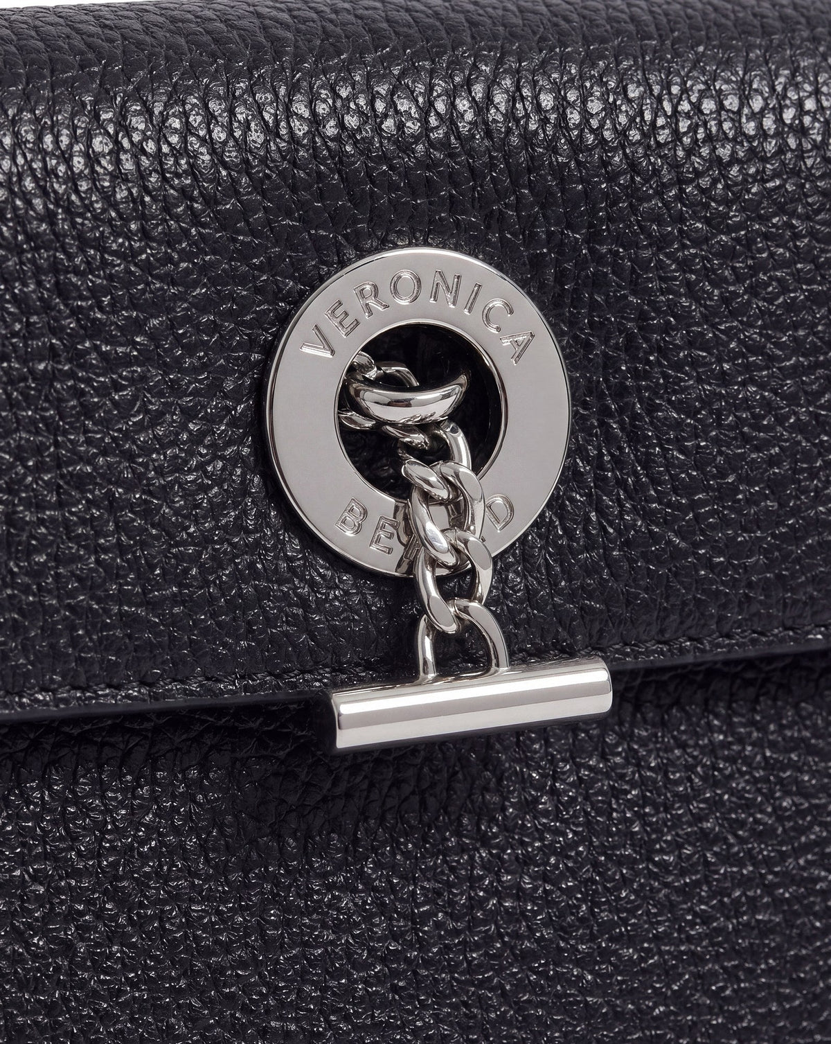 Veronica Beard | Anchor Clutch in Black Pebbled Leather Black