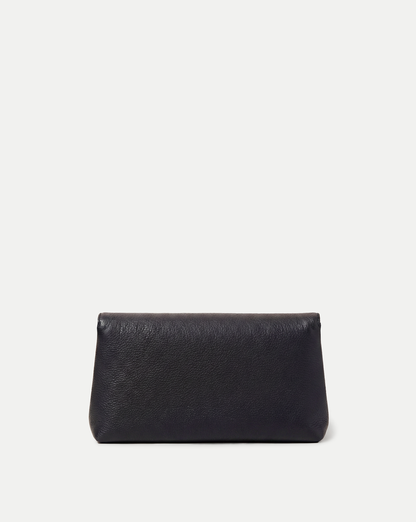 Veronica Beard | Anchor Clutch in Black Pebbled Leather Black