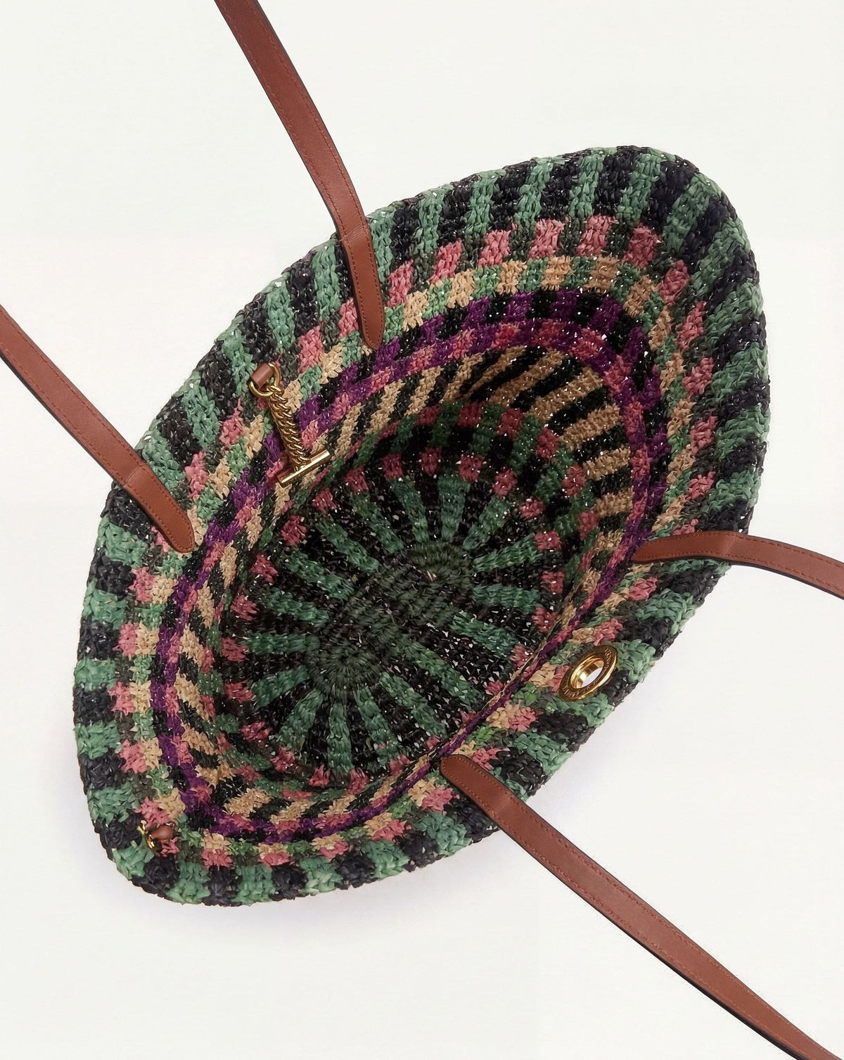 Veronica Beard | Raffia Anchor Basket Tote in Berry Multi Berry Multi