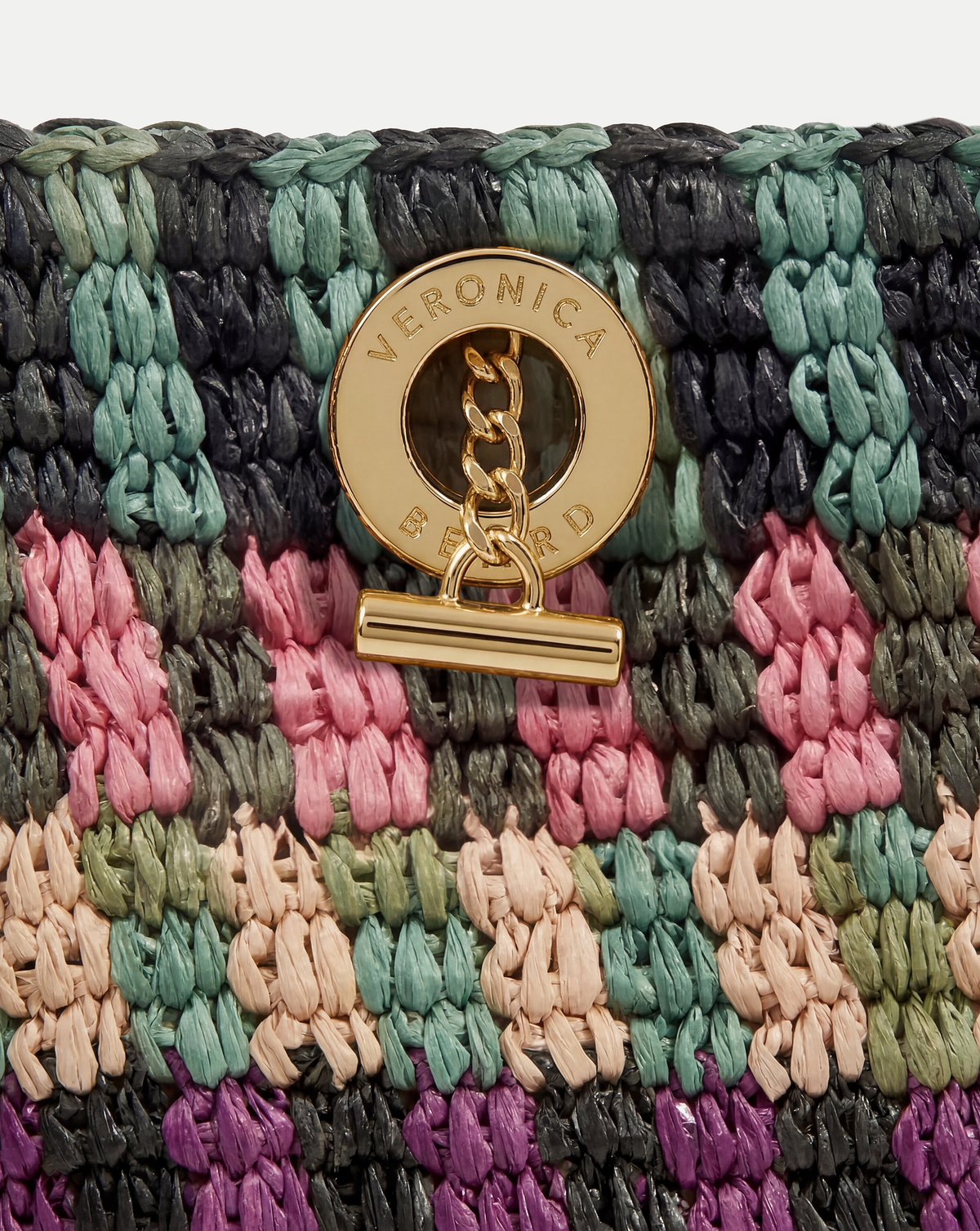 Veronica Beard | Raffia Anchor Basket Tote in Berry Multi Berry Multi