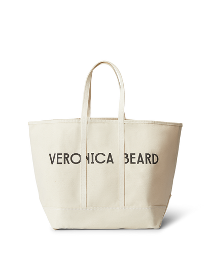 Veronica Beard | Large Canvas Logo Tote in Natural Natural