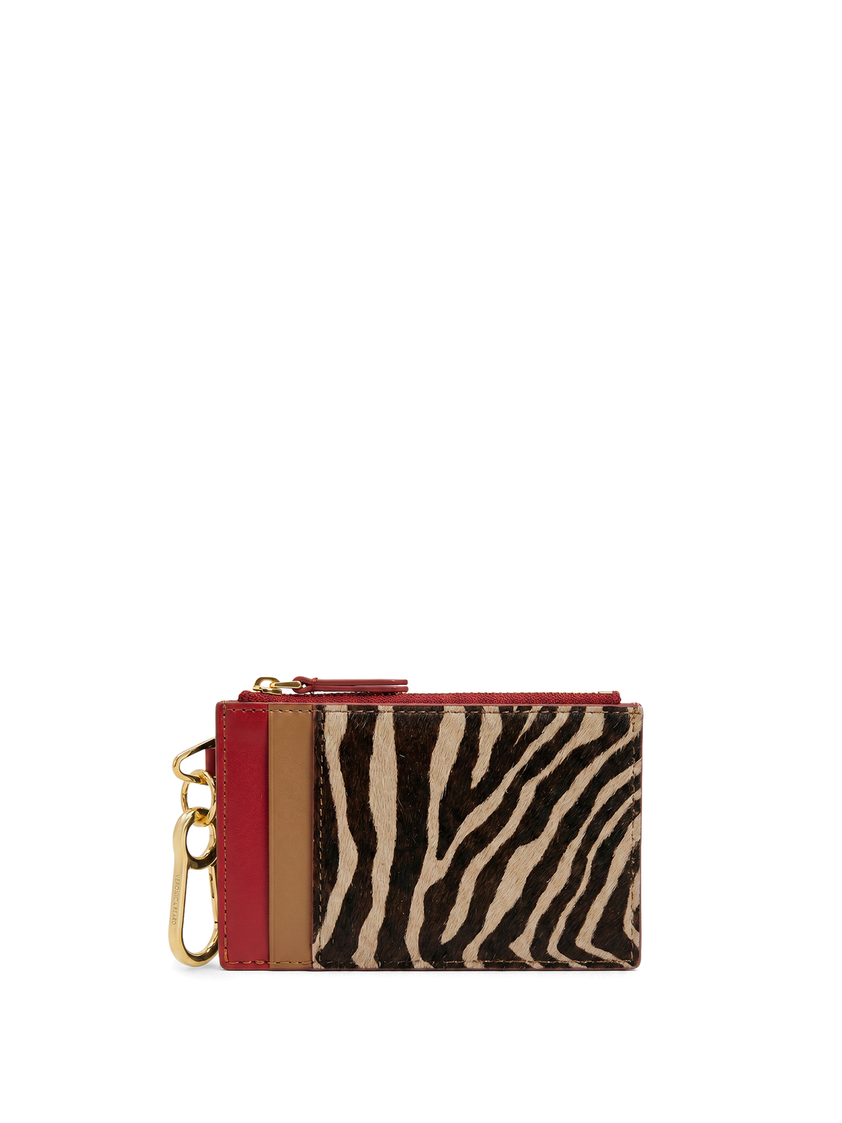 Veronica Beard | Calf-Hair Card Holder in Zebra Tan Multi