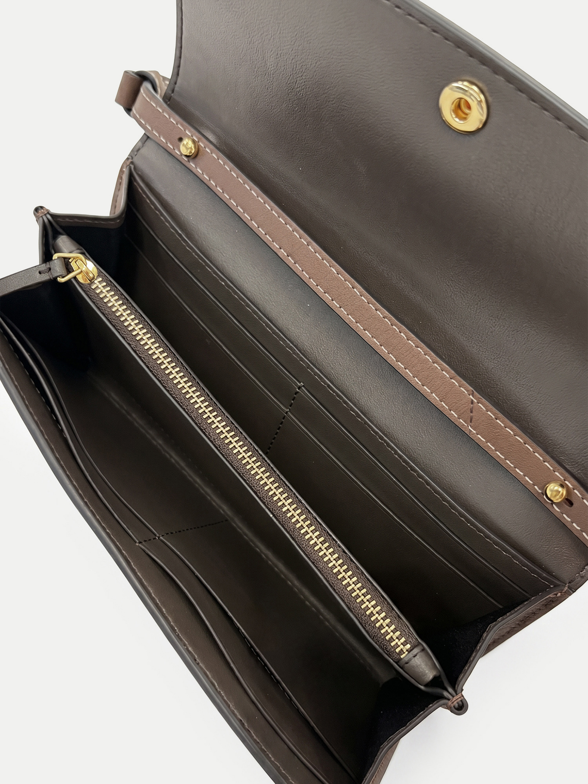 Veronica Beard | Leather Crossbody Wallet in Brown Whiskey Whiskey