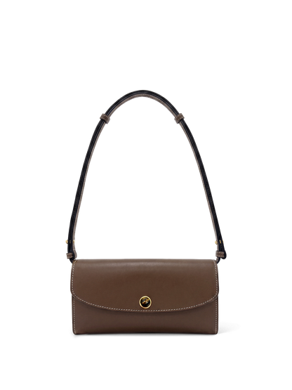 Veronica Beard | Leather Crossbody Wallet in Brown Whiskey Whiskey