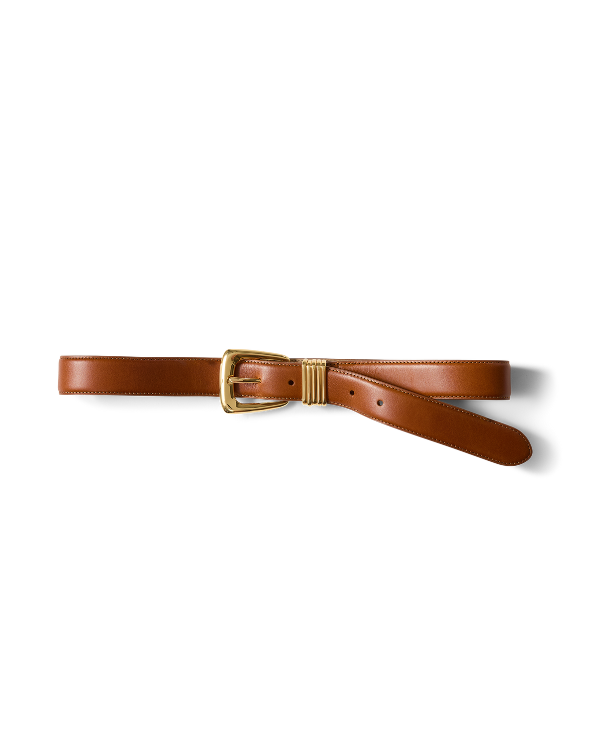 Veronica Beard | Arch Leather Belt in Tan Hazelwood