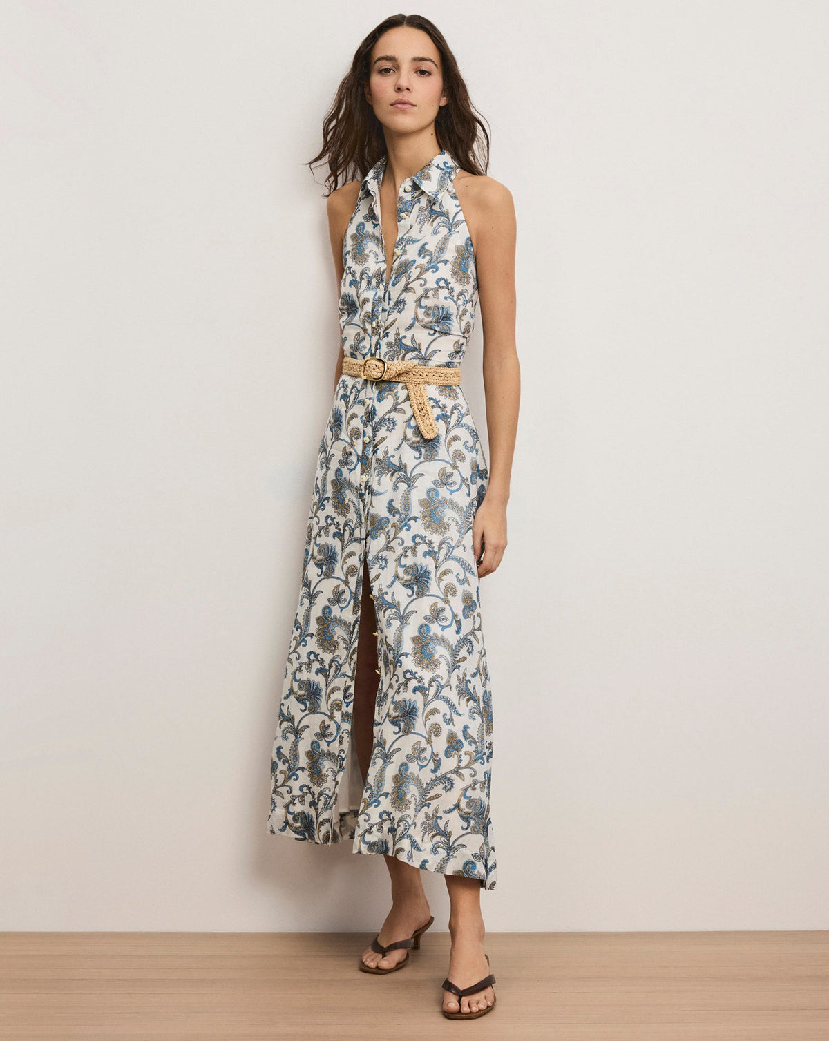 Veronica Beard | Loop Raffia Belt in Natural Natural