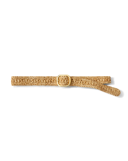 Veronica Beard | Loop Raffia Belt in Natural Natural