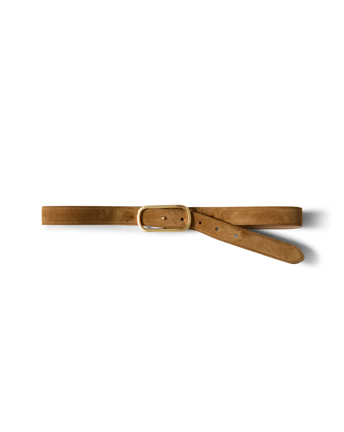 Veronica Beard | Loop Suede Belt in Tan Acorn